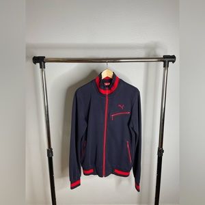 Puma Men's Blue & Red 2-Piece Jacket & Sweatpants (Size M)